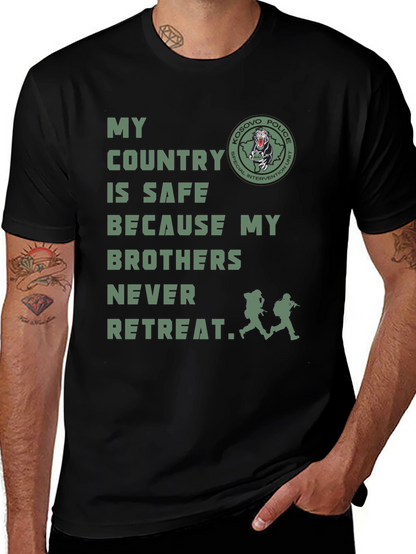 Kosovo Police Brothers Never Retreat T-Shirt