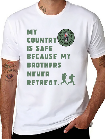 Kosovo Police Brothers Never Retreat T-Shirt