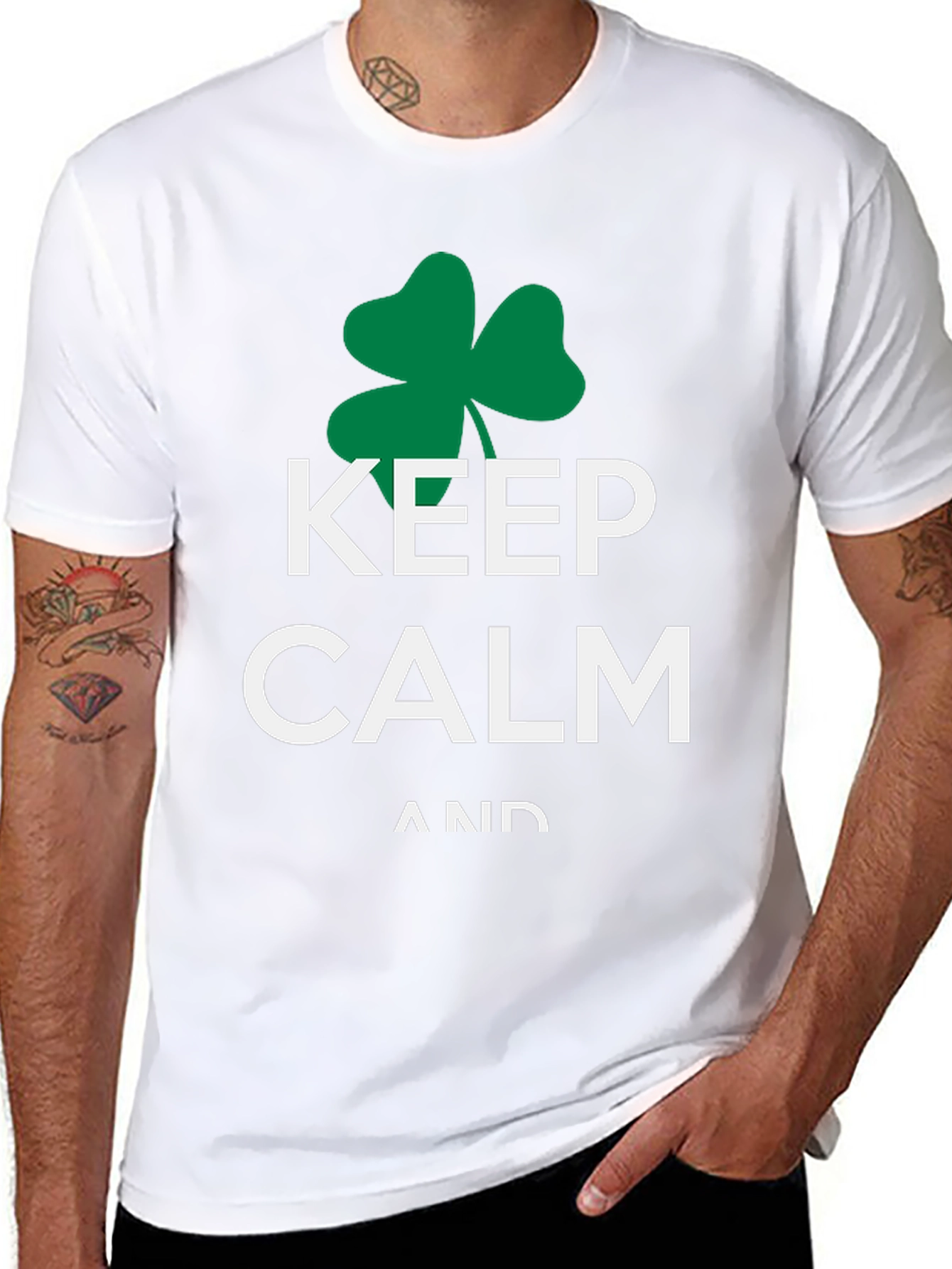 Keep Calm Shamrock T-Shirt - St. Patricks Day Tee