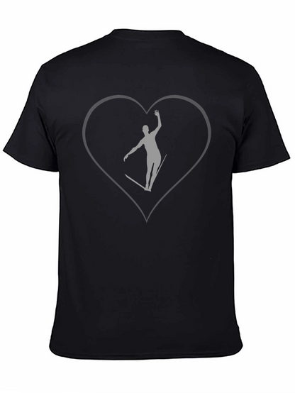 Balance Love Tee - Gray Silhouette Heart Shirt