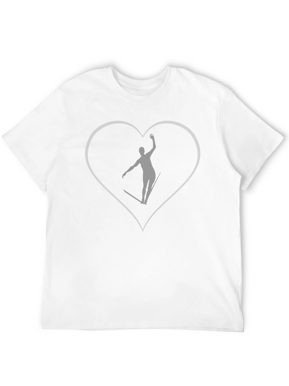 Balance Love Tee - Gray Silhouette Heart Shirt