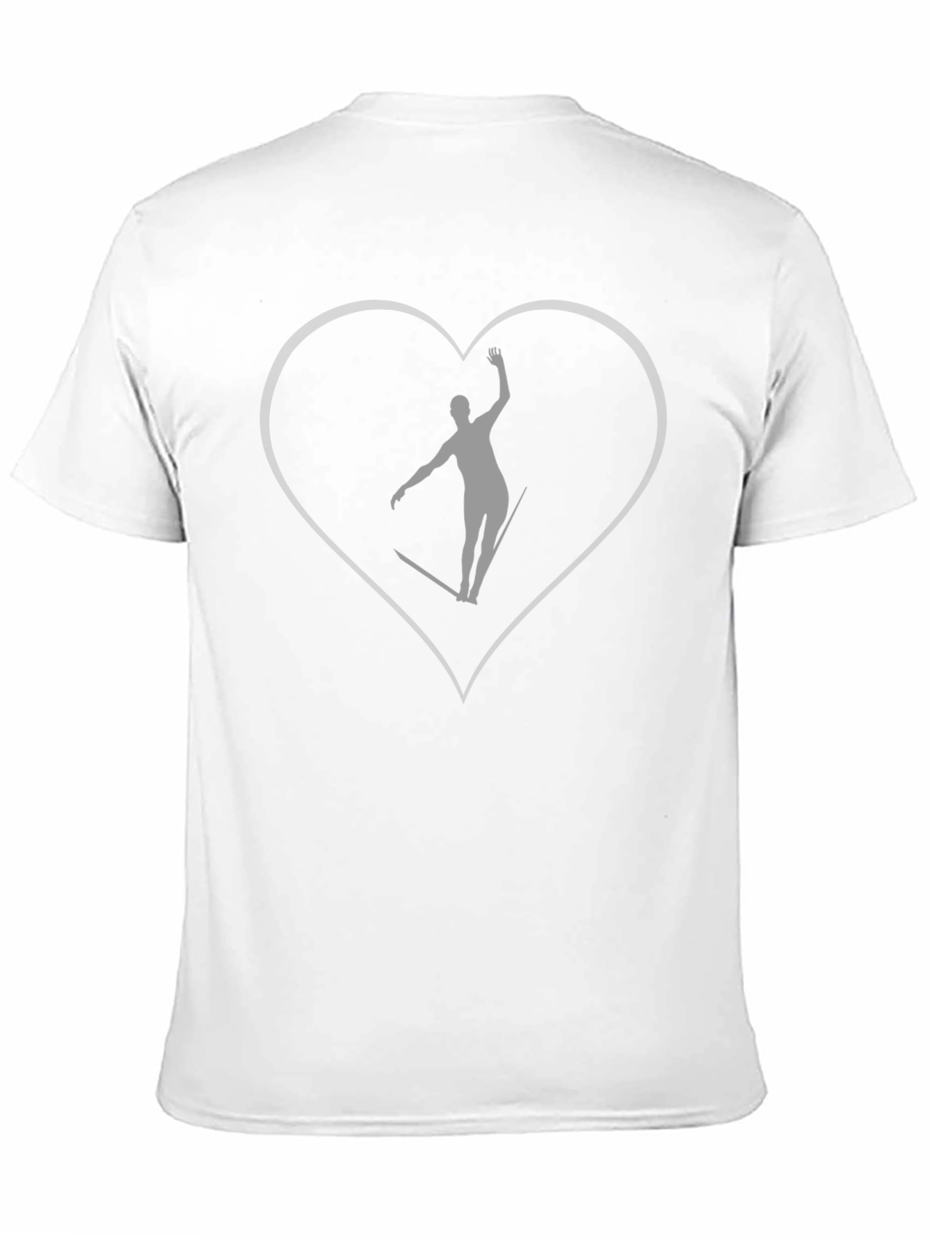 Balance Love Tee - Gray Silhouette Heart Shirt