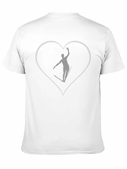 Balance Love Tee - Gray Silhouette Heart Shirt