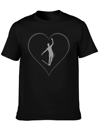 Balance Love Tee - Gray Silhouette Heart Shirt