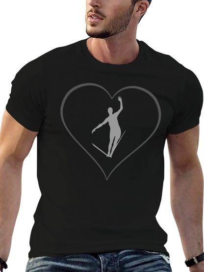 Balance Love Tee - Gray Silhouette Heart Shirt