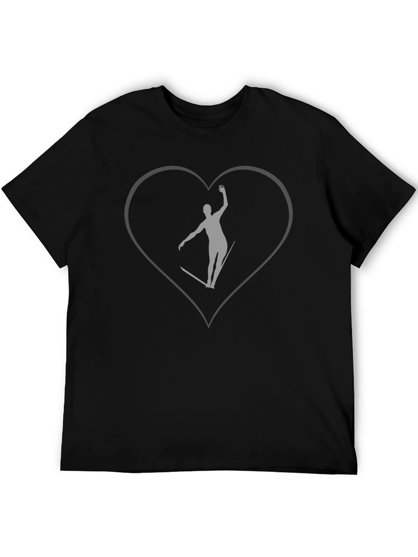 Balance Love Tee - Gray Silhouette Heart Shirt
