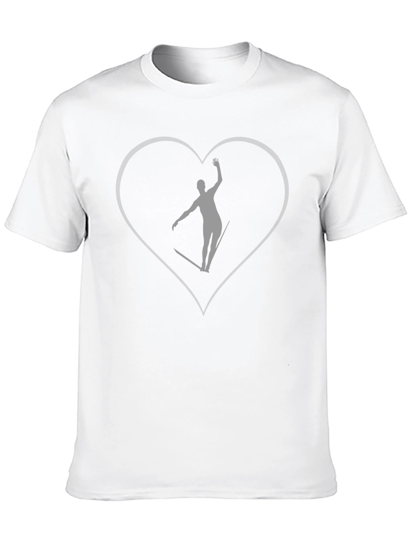 Balance Love Tee - Gray Silhouette Heart Shirt