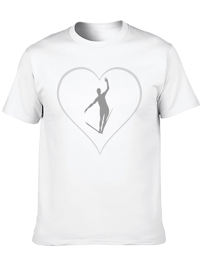 Balance Love Tee - Gray Silhouette Heart Shirt