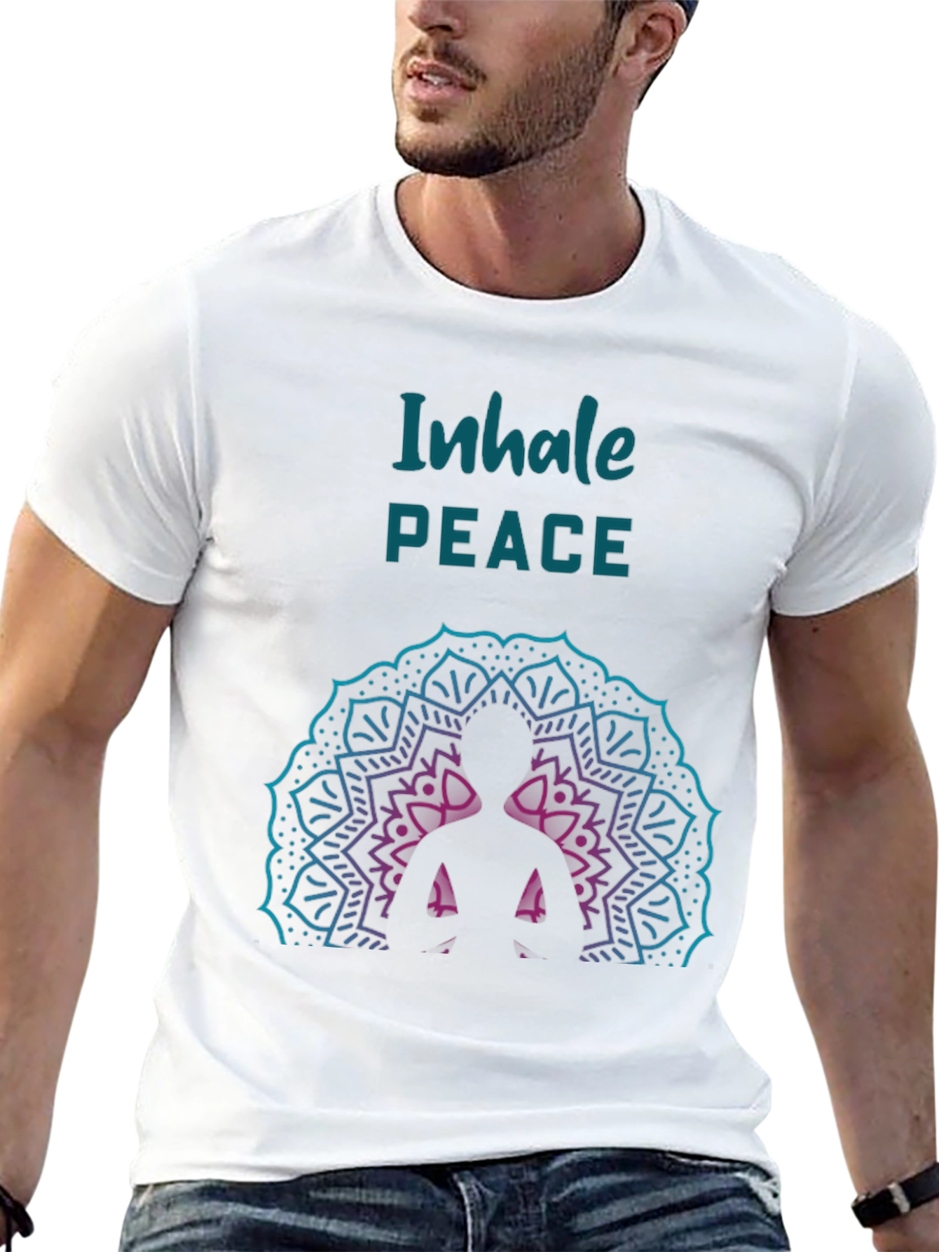 Inhale Peace Graphic Tee - Relaxed Fit