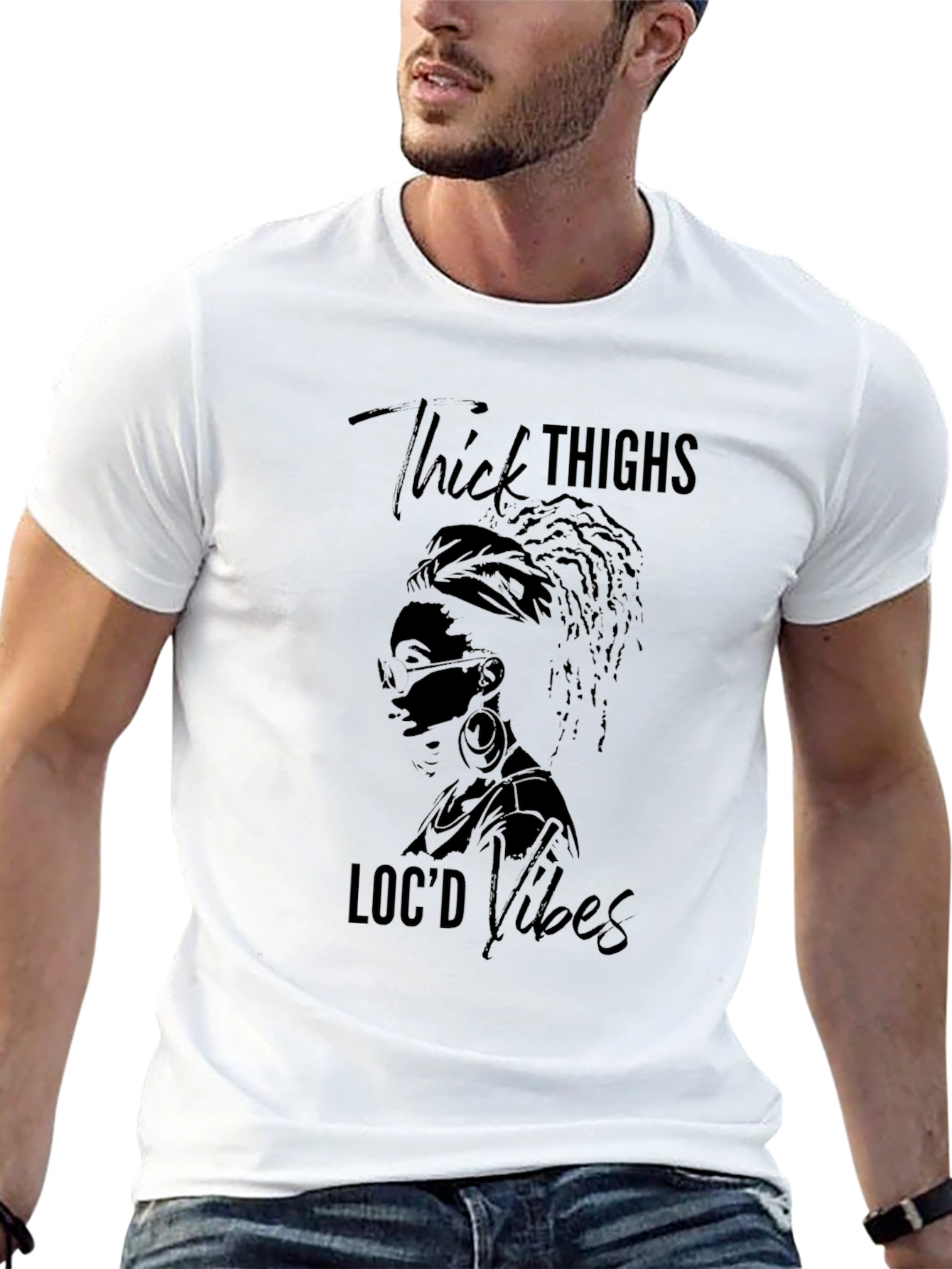 Thick Thighs Locd Vibes Graphic T-Shirt