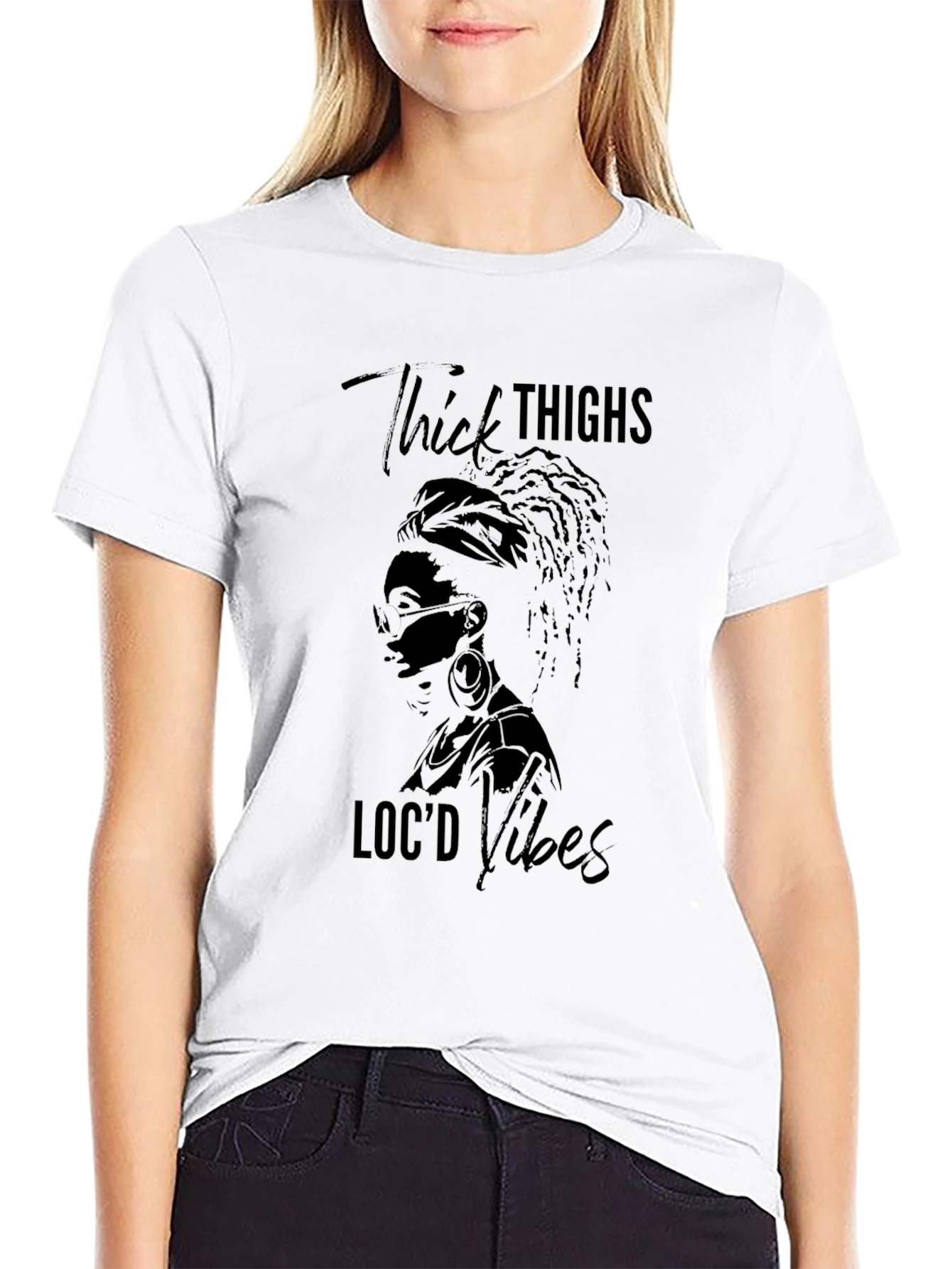 Thick Thighs Locd Vibes Graphic T-Shirt