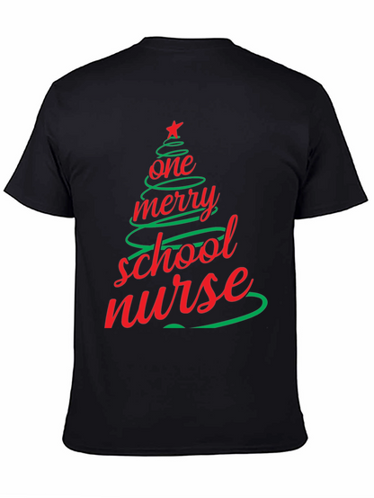 Merry School Nurse Christmas T-Shirt