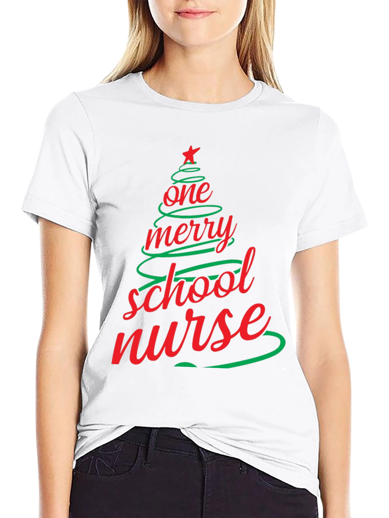 Merry School Nurse Christmas T-Shirt