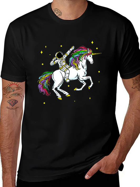 Astronaut Unicorn Ride T-Shirt - Cosmic Style