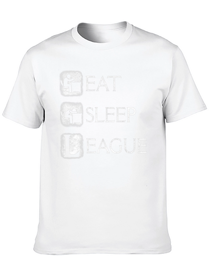 Eat Sleep League Gamer T-Shirt - Black Cotton Tee