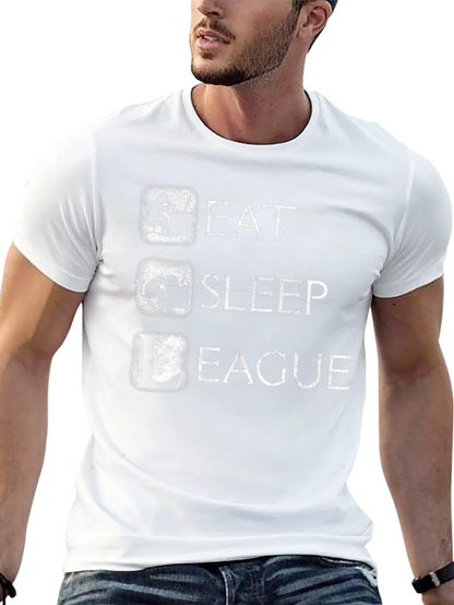 Eat Sleep League Gamer T-Shirt - Black Cotton Tee
