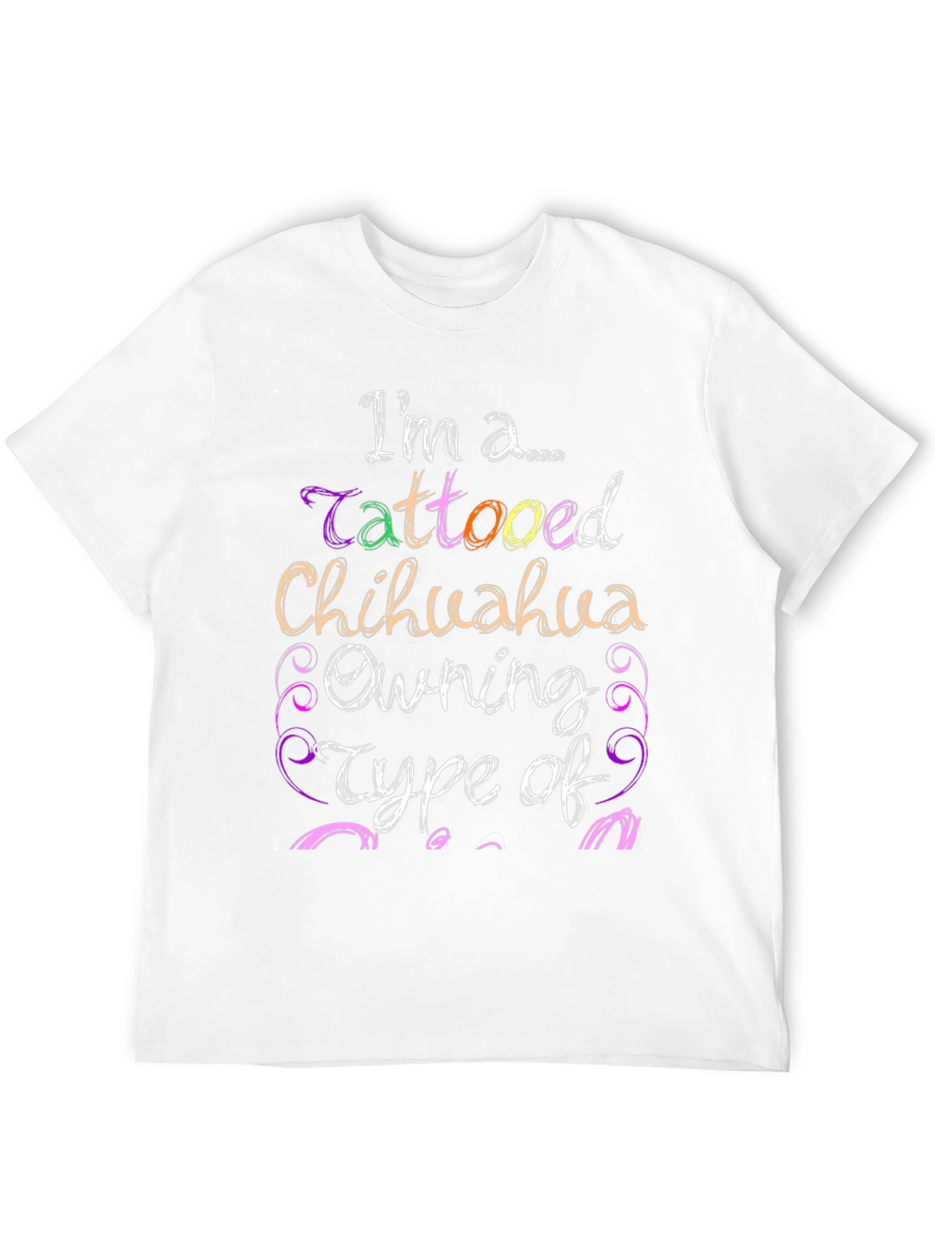 Tattooed Chihuahua Owner Black Graphic Tee