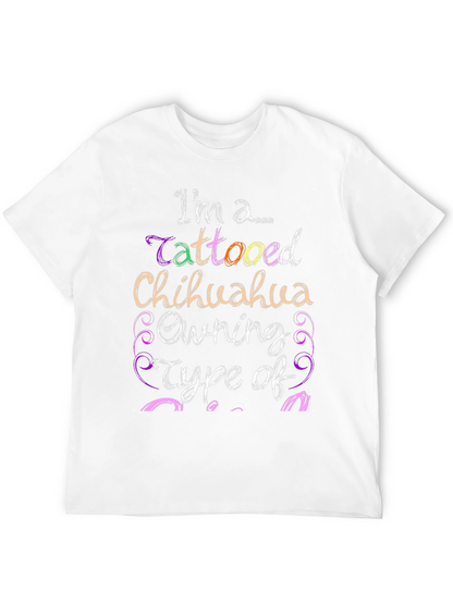 Tattooed Chihuahua Owner Black Graphic Tee