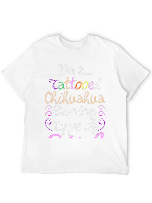 Tattooed Chihuahua Owner Black Graphic Tee