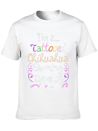 Tattooed Chihuahua Owner Black Graphic Tee