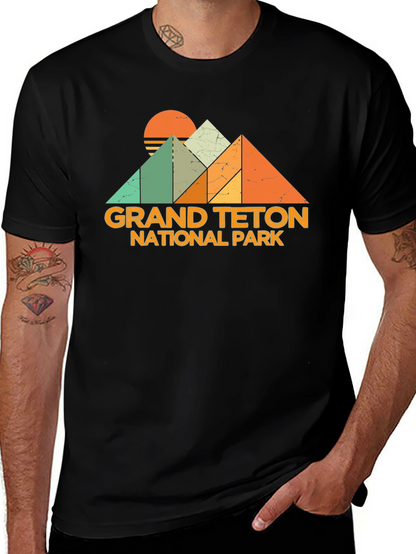 Grand Teton National Park Retro Graphic Tee
