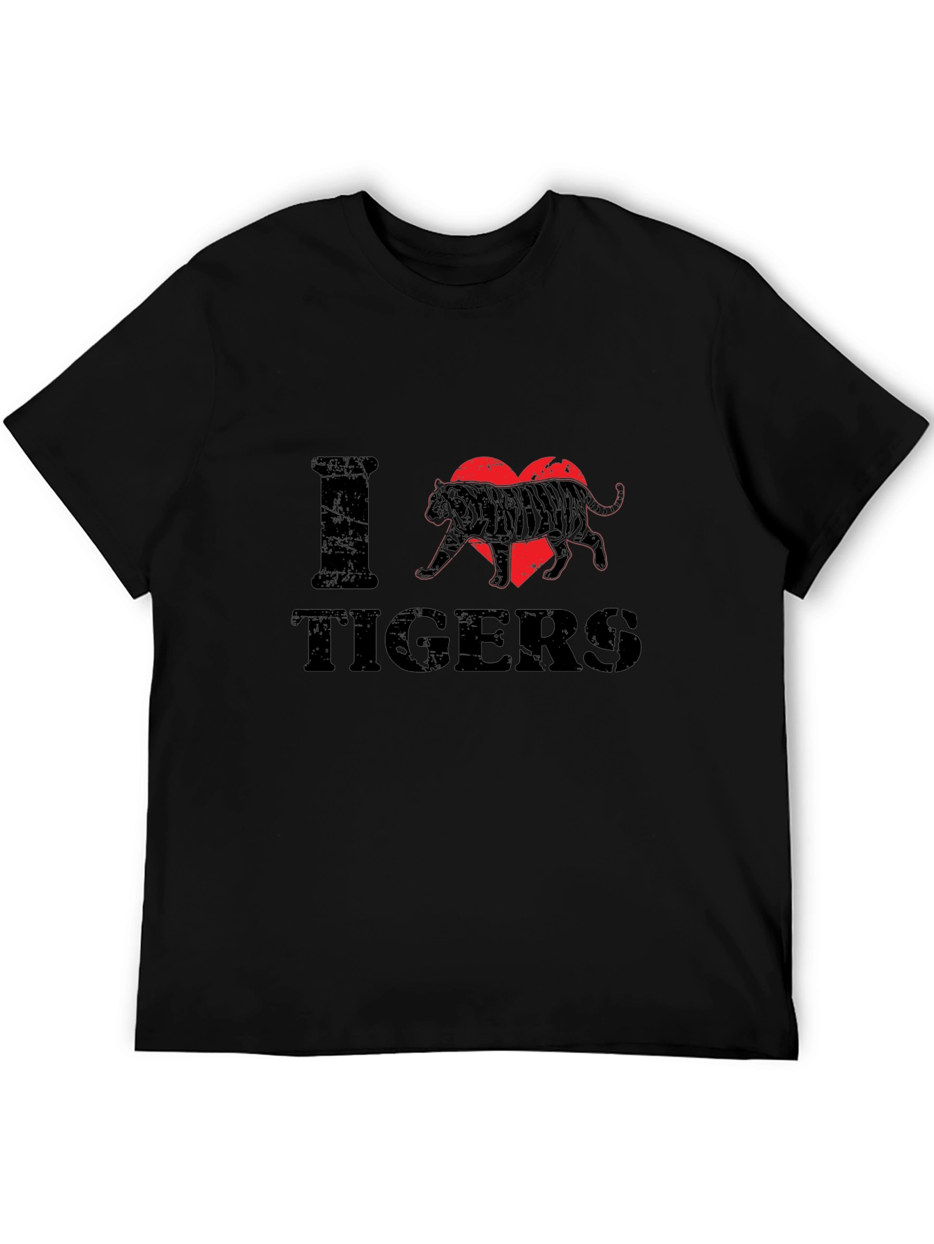 I Love Tigers Graphic Print T-Shirt
