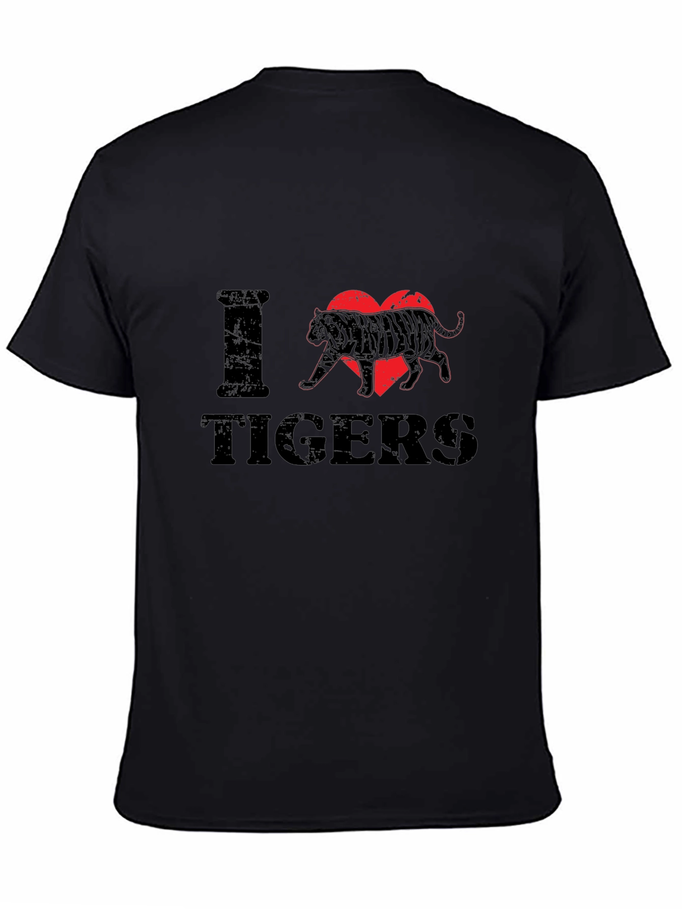 I Love Tigers Graphic Print T-Shirt