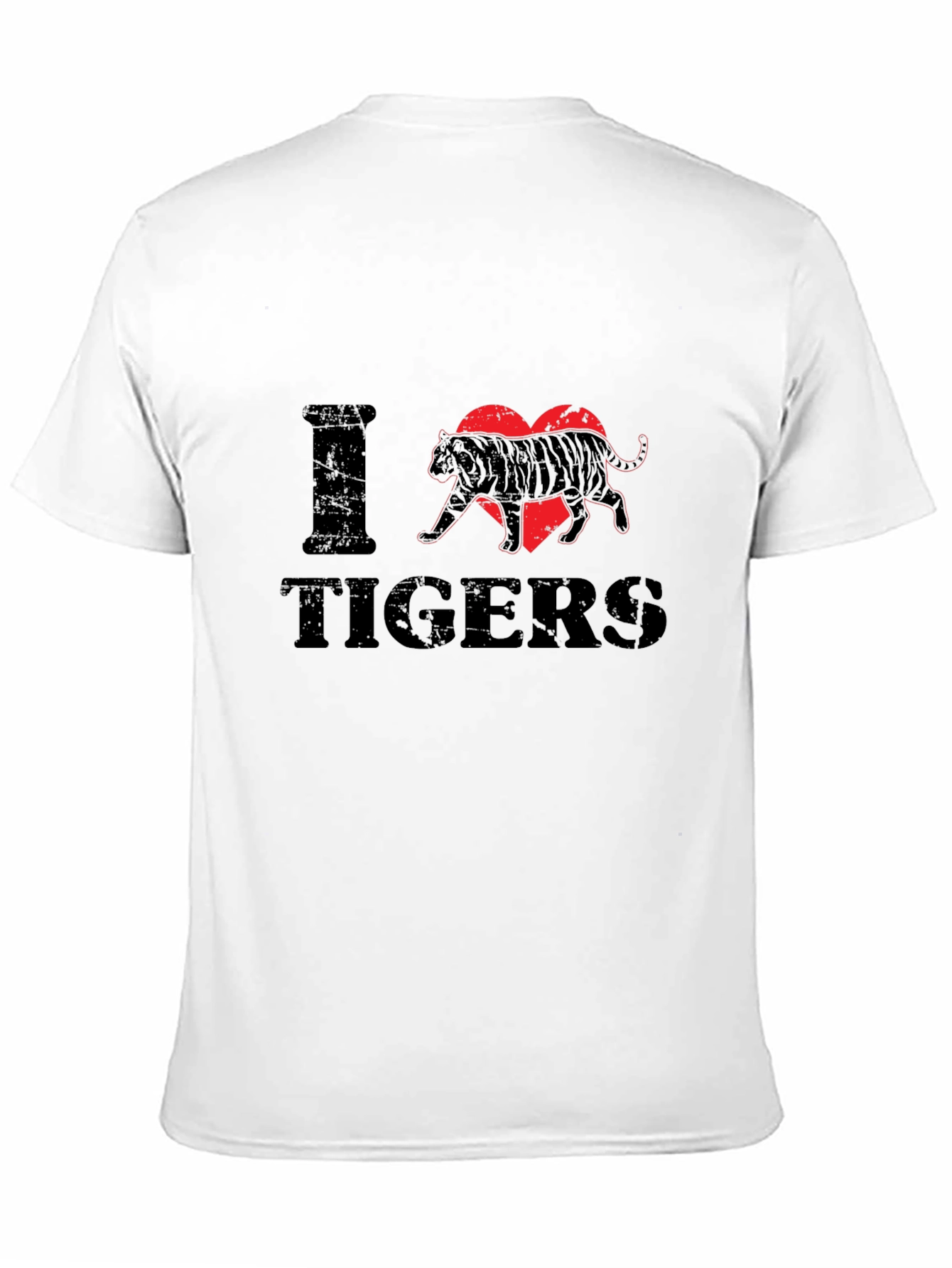 I Love Tigers Graphic Print T-Shirt