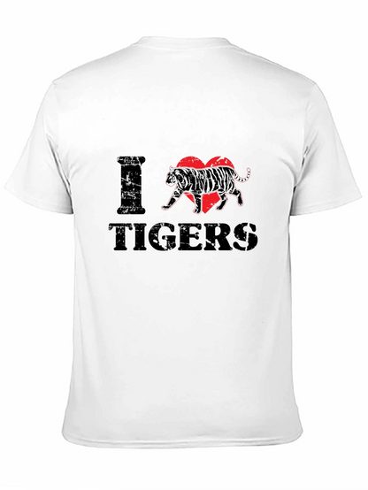I Love Tigers Graphic Print T-Shirt