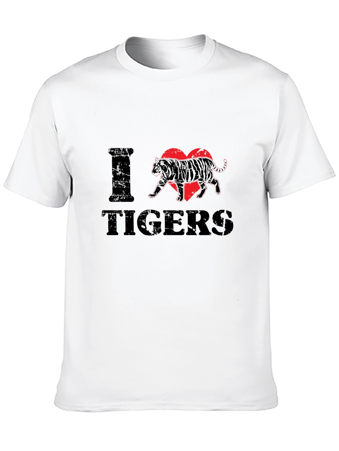 I Love Tigers Graphic Print T-Shirt