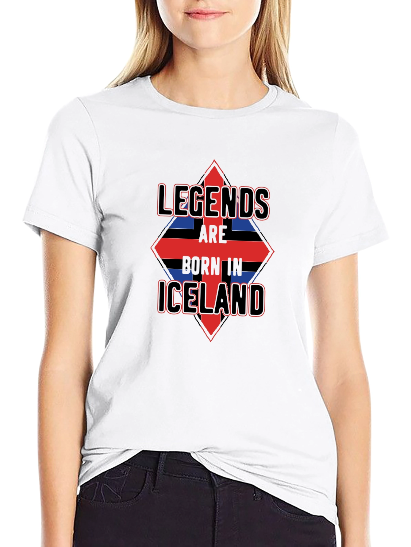Legends Born in Iceland Mens T-Shirt