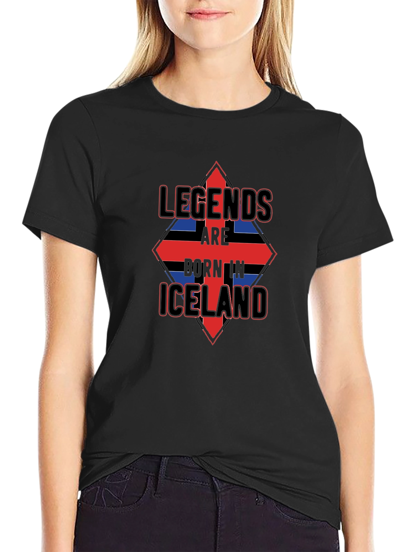 Legends Born in Iceland Mens T-Shirt