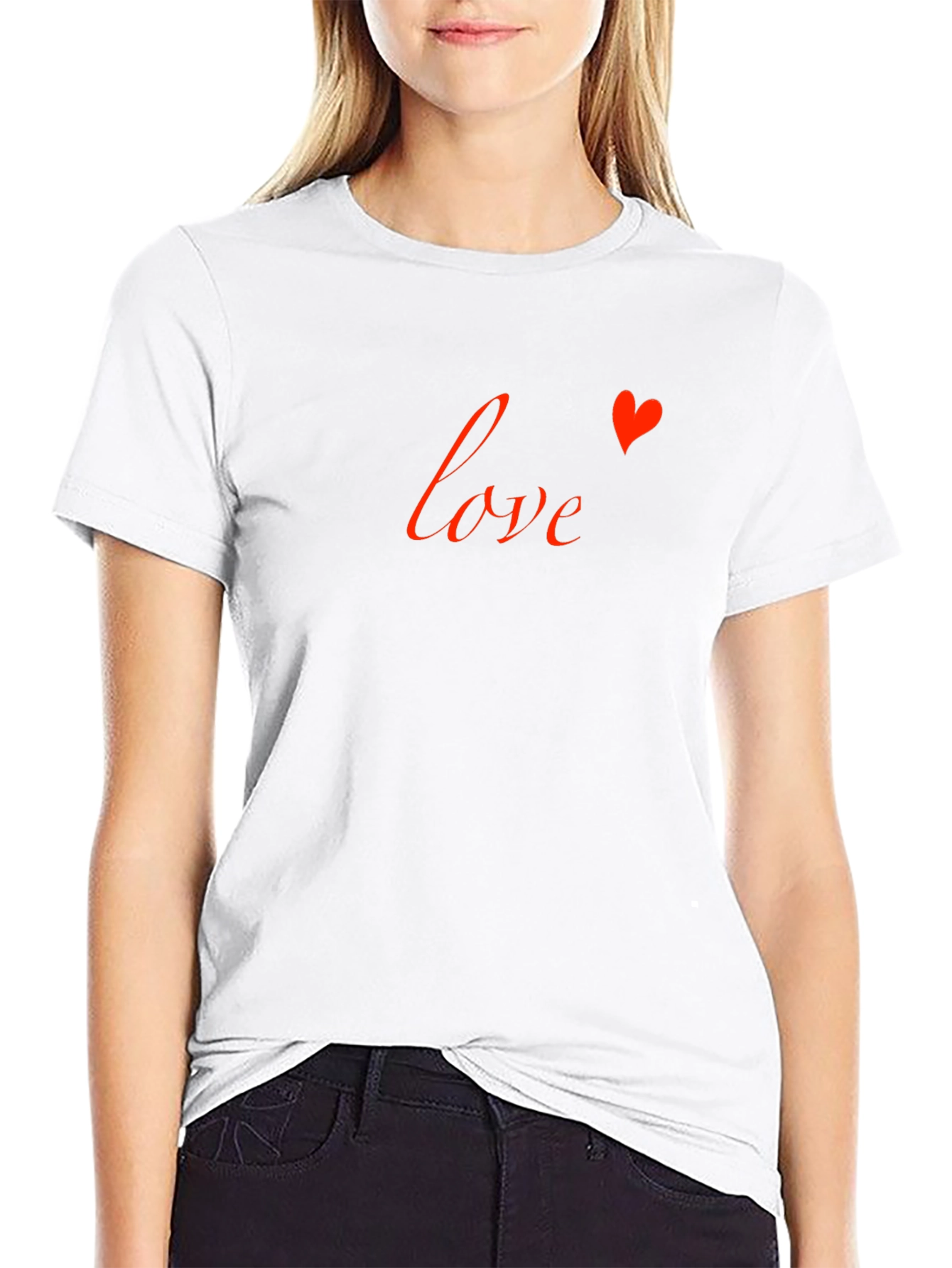 Love Heart Graphic Tee - Stylish Black T-Shirt