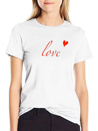 Love Heart Graphic Tee - Stylish Black T-Shirt