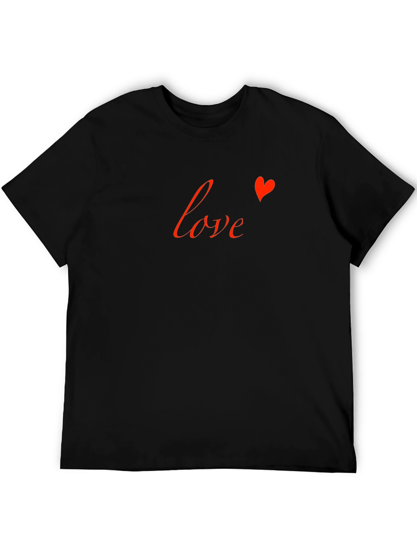 Love Heart Graphic Tee - Stylish Black T-Shirt