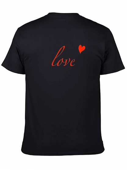 Love Heart Graphic Tee - Stylish Black T-Shirt