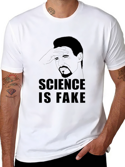 Science is Fake Graphic Tee - Mens Black T-Shirt
