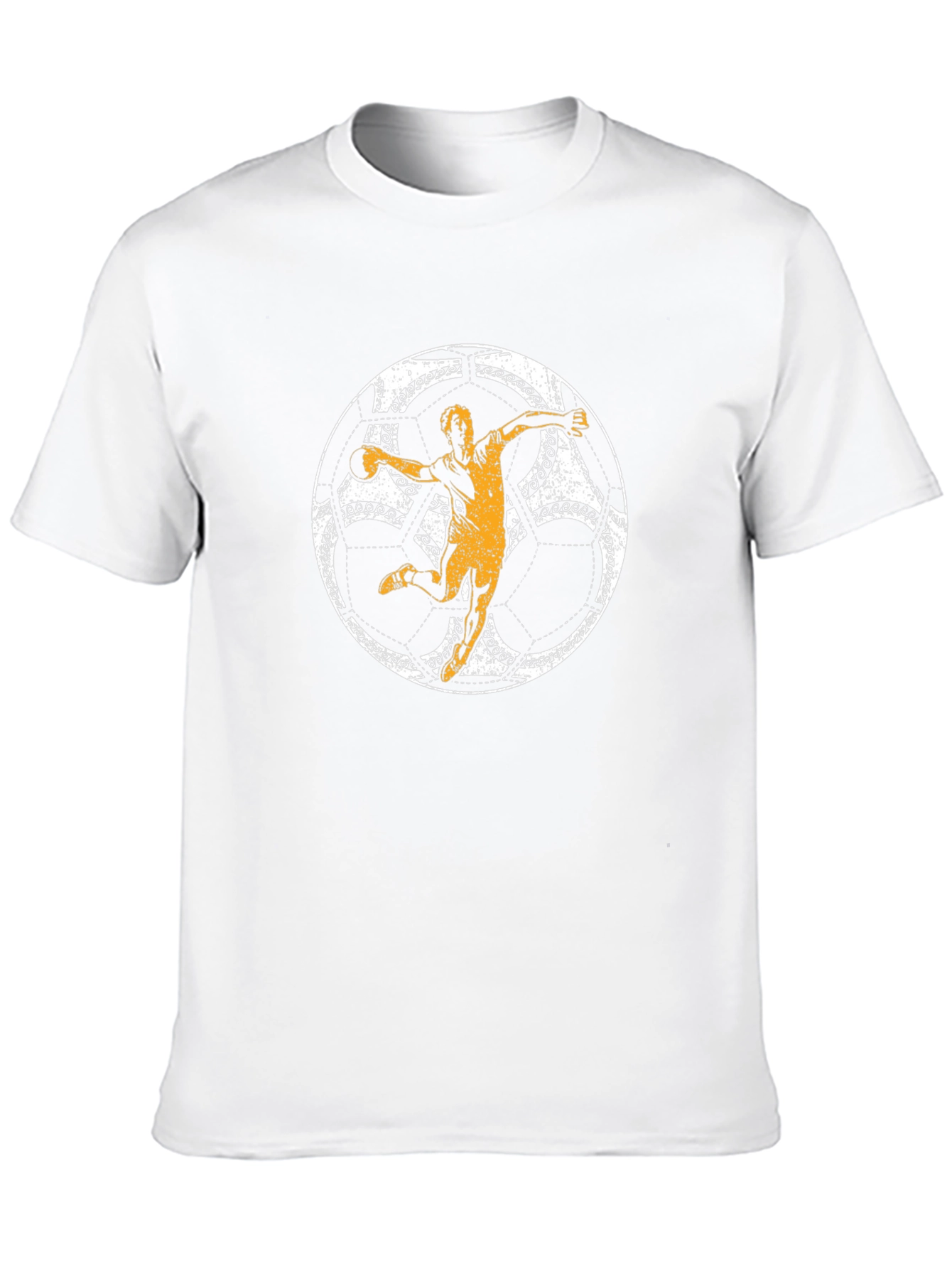 Handball Player Graphic T-Shirt - Black