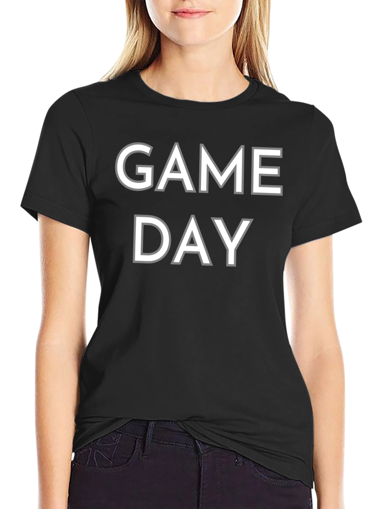 Game Day T-Shirt - Black Cotton Tee