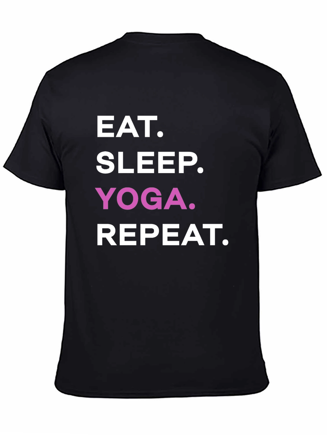 Eat Sleep Yoga Repeat Black T-Shirt