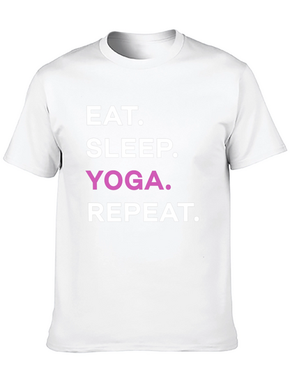 Eat Sleep Yoga Repeat Black T-Shirt