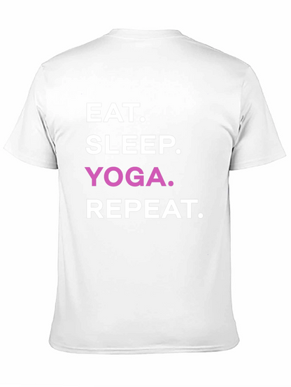 Eat Sleep Yoga Repeat Black T-Shirt