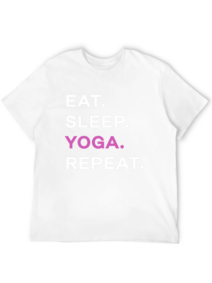 Eat Sleep Yoga Repeat Black T-Shirt