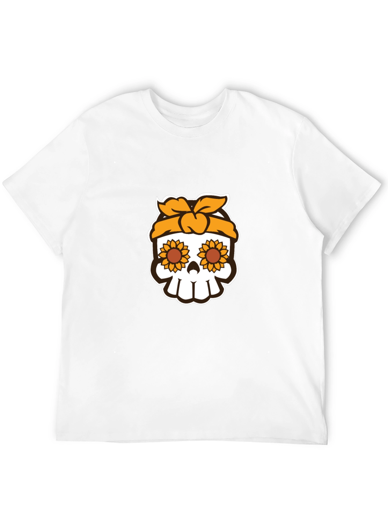 Sunflower Skull Graphic Tee - Stylish Unisex T-Shirt