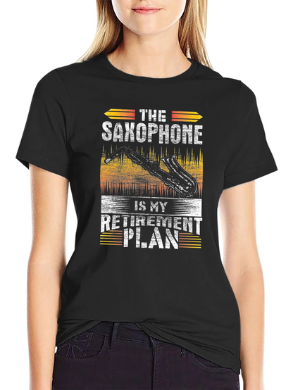 Saxophone Retirement Plan Graphic T-Shirt - Music Lover Tee