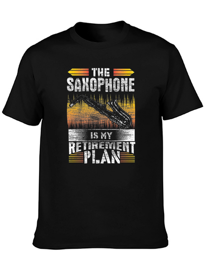Saxophone Retirement Plan Graphic T-Shirt - Music Lover Tee