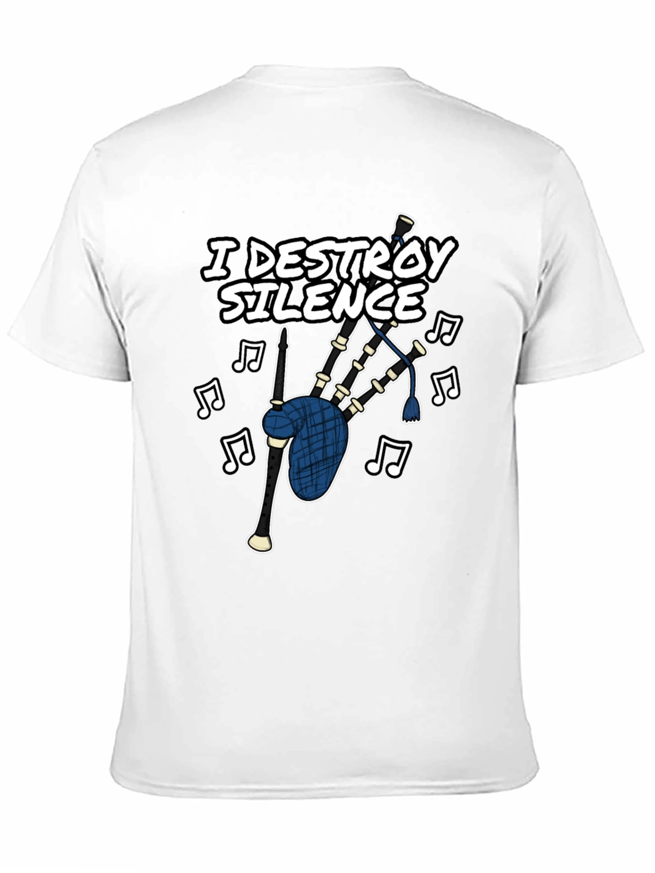 I Destroy Silence Bagpipe T-Shirt