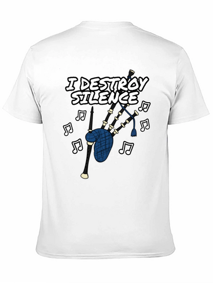 I Destroy Silence Bagpipe T-Shirt