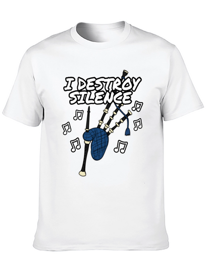 I Destroy Silence Bagpipe T-Shirt