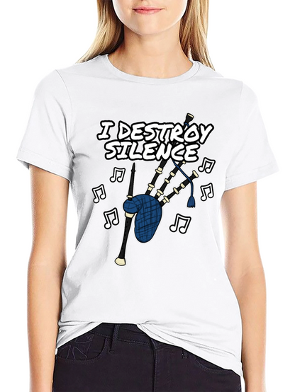 I Destroy Silence Bagpipe T-Shirt